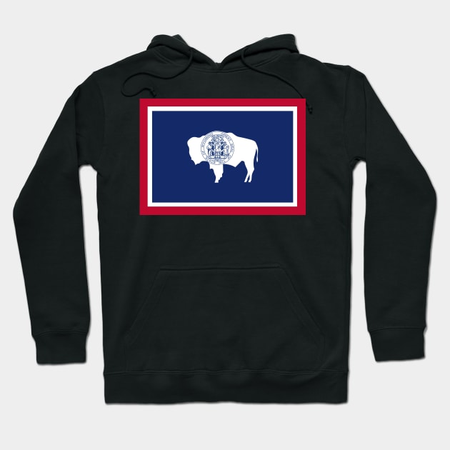 Flag - Wyoming wo txt Hoodie by twix123844